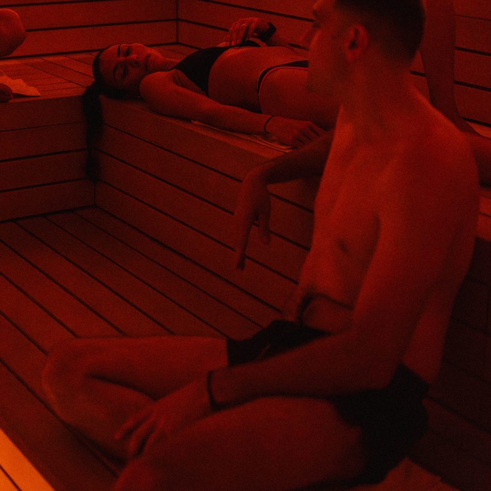 Resting in the sauna at your own pace